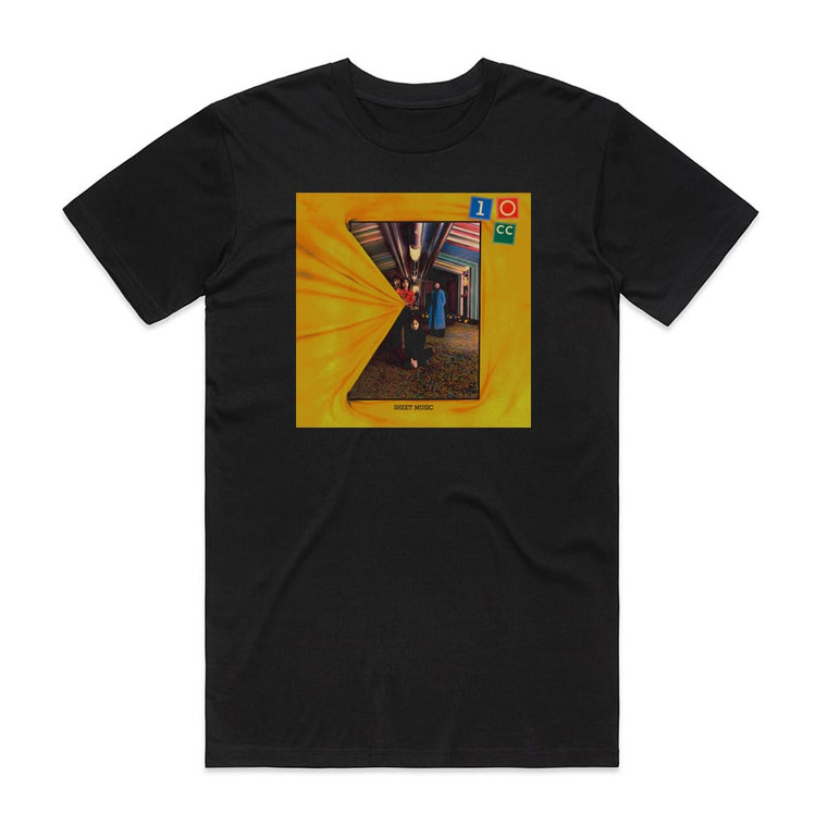 10cc Sheet Music Album Cover T-Shirt Black