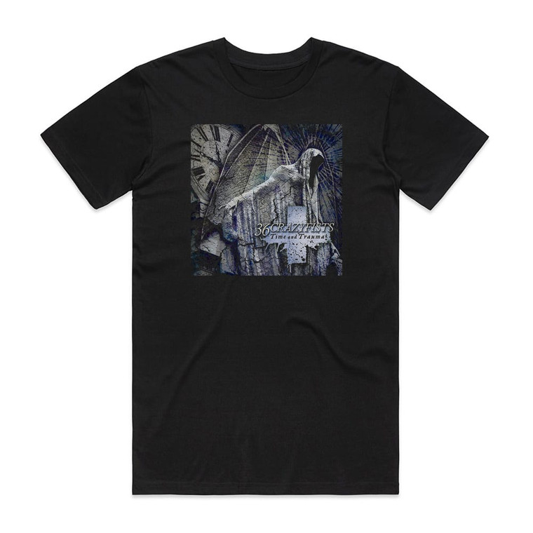 36 Crazyfists Time And Trauma Album Cover T-Shirt Black