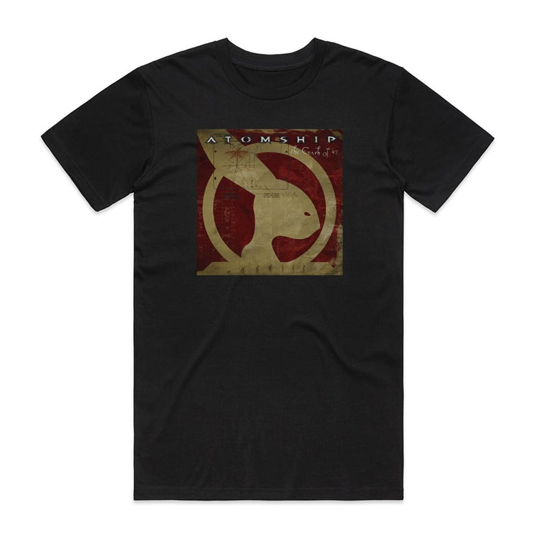Atomship The Crash Of 47 Album Cover T-Shirt Black