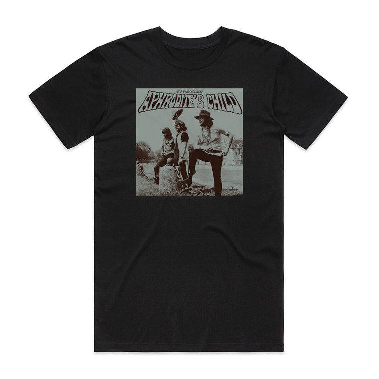 Aphrodites Child Its Five Oclock Album Cover T-Shirt Black