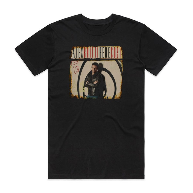 Alex Britti Bene Cos Album Cover T-Shirt Black