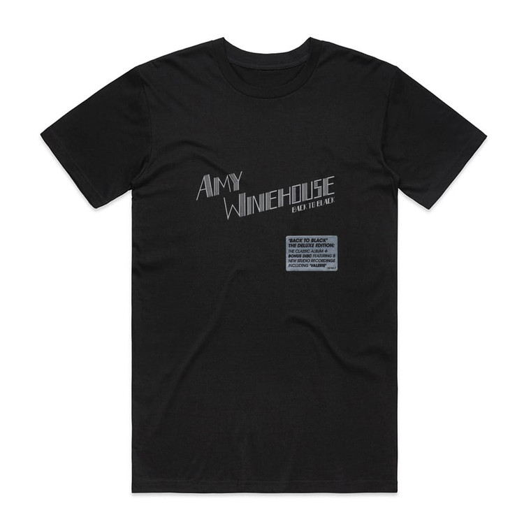 Amy Winehouse Back To Black 3 Album Cover T-Shirt Black