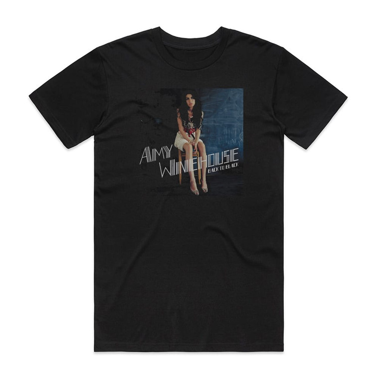 Amy Winehouse Back To Black 4 Album Cover T-Shirt Black