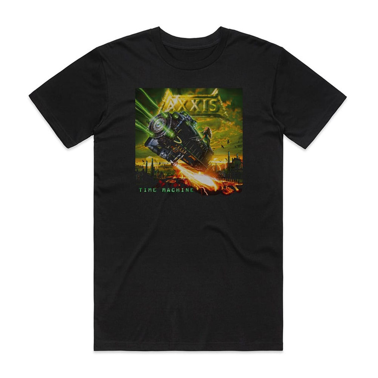 Axxis Time Machine Album Cover T-Shirt Black Axxis Time Machine Album Cover T-Shirt Black