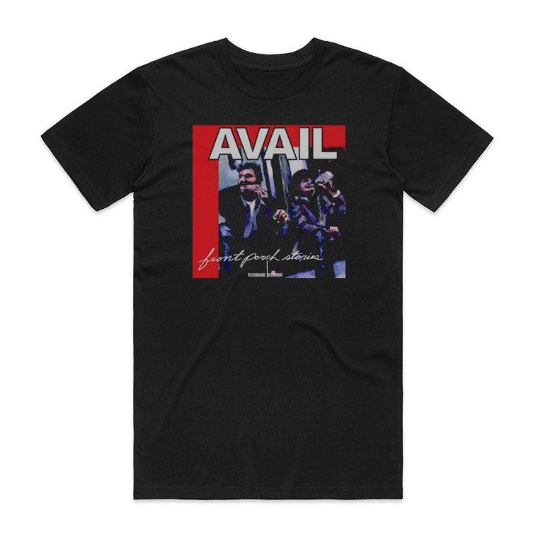 Avail Front Porch Stories Album Cover T-Shirt Black