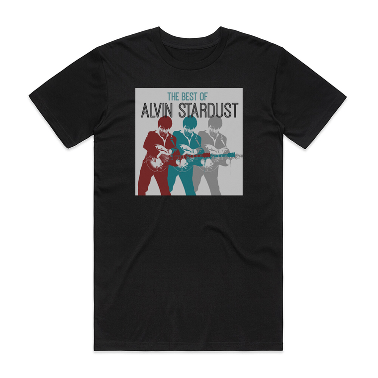 Alvin Stardust Best Of Alvin Stardust Album Cover T-Shirt Black