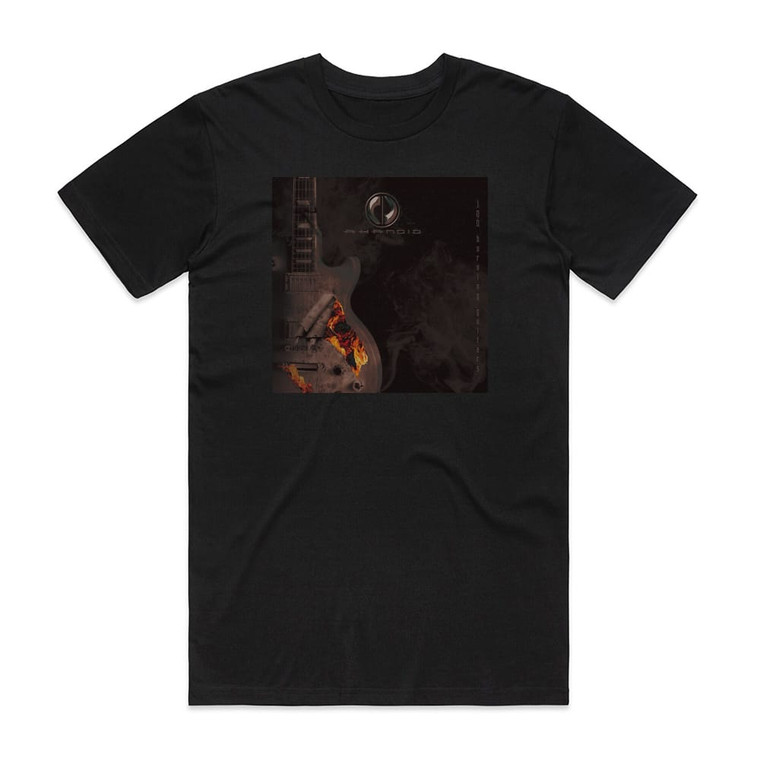 Akanoid 100 Burning Guitars Album Cover T-Shirt Black