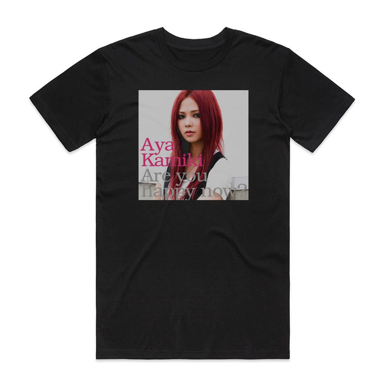 Aya Kamiki Are You Happy Now Album Cover T-Shirt Black