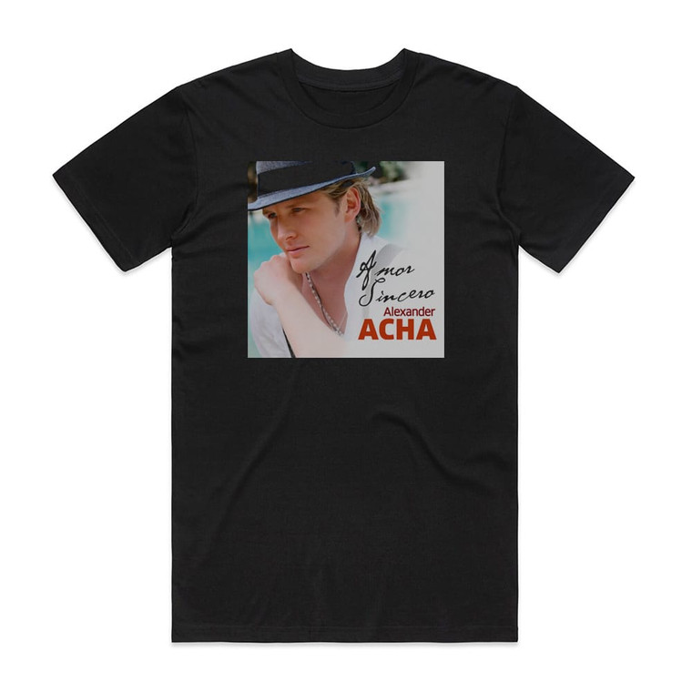 Acha Alexande Amor Sincero Album Cover T-Shirt Black