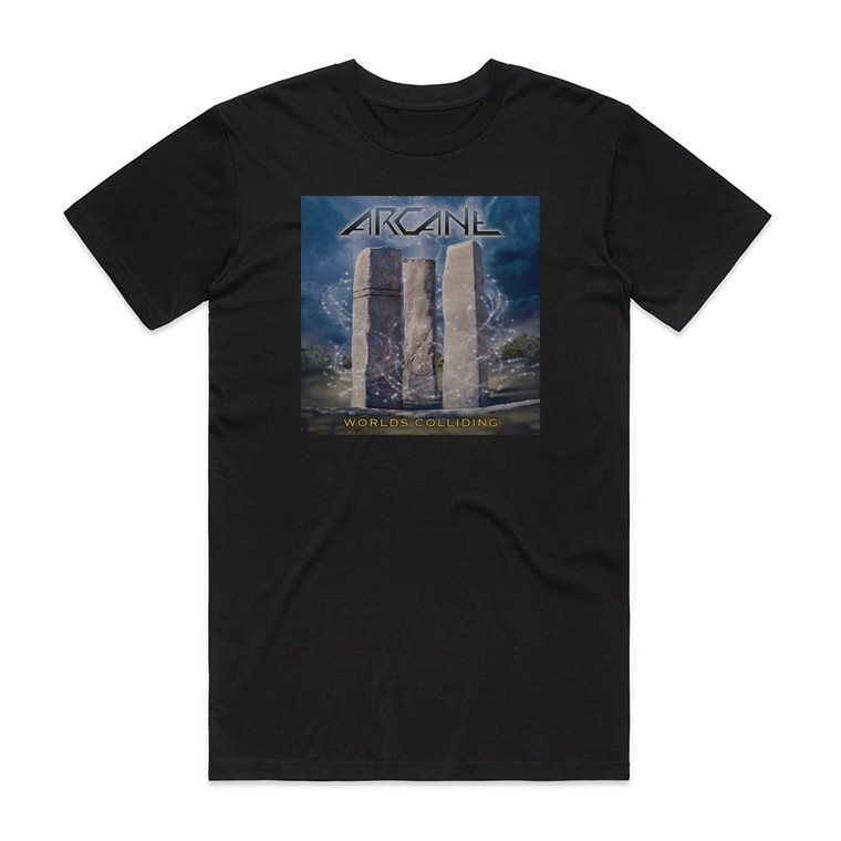 Arcane Worlds Colliding The Anthology Album Cover T-Shirt Black
