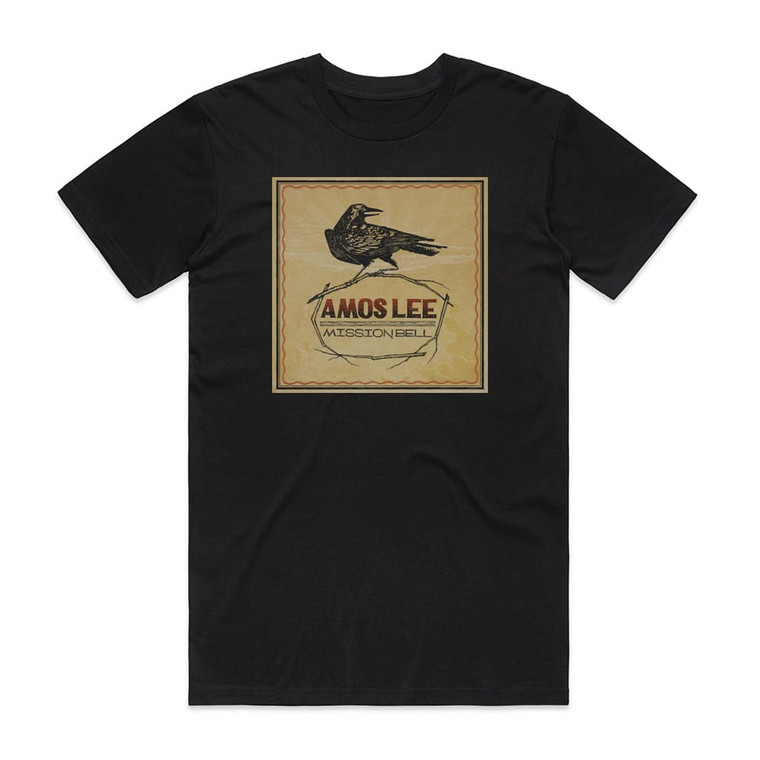 Amos Lee Mission Bell Album Cover T-Shirt Black