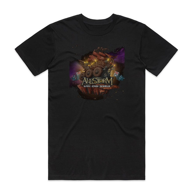 Alestorm Live At The End Of The World Album Cover T-Shirt Black