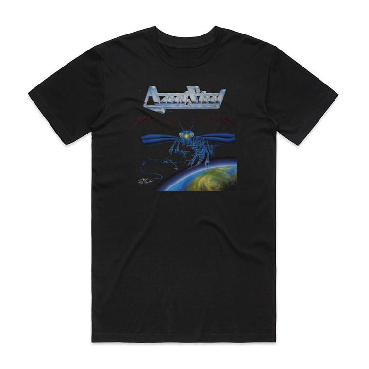 Agent Steel Mad Locust Rising Album Cover T-Shirt Black