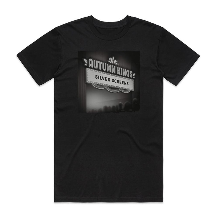 Autumn Kings Silver Screens Album Cover T-Shirt Black