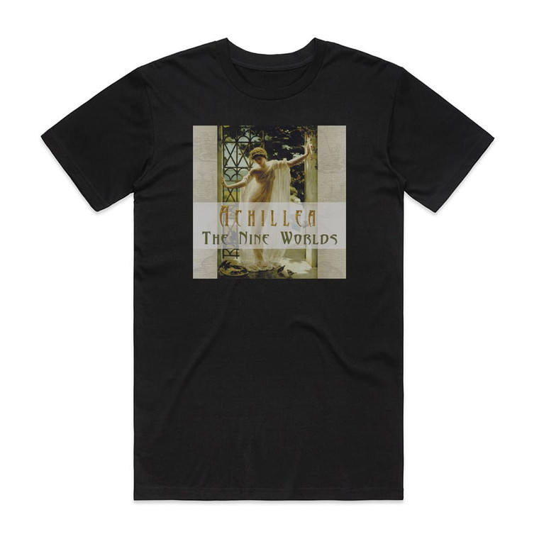 Achillea The Nine Worlds Album Cover T-Shirt Black