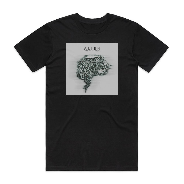 Alien Into The Future Album Cover T-Shirt Black