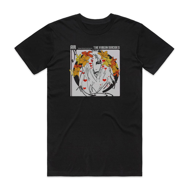 Air The Virgin Suicides Album Cover T-Shirt Black