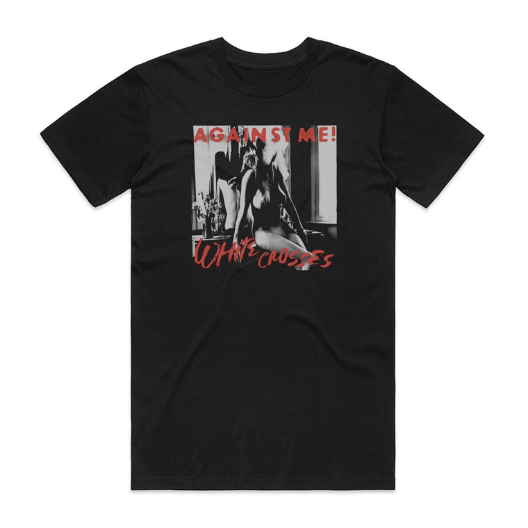 Against Me White Crosses Album Cover T-Shirt Black