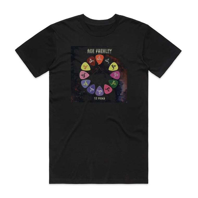 Ace Frehley 12 Picks Album Cover T-Shirt Black