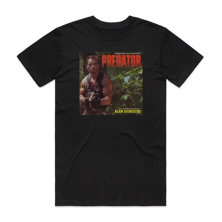 Alan Silvestri Predator Original Motion Picture Soundtrack Album Cover T-Shirt Black
