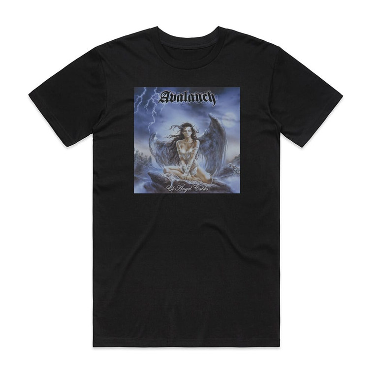 Avalanch El Ngel Cado Album Cover T-Shirt Black