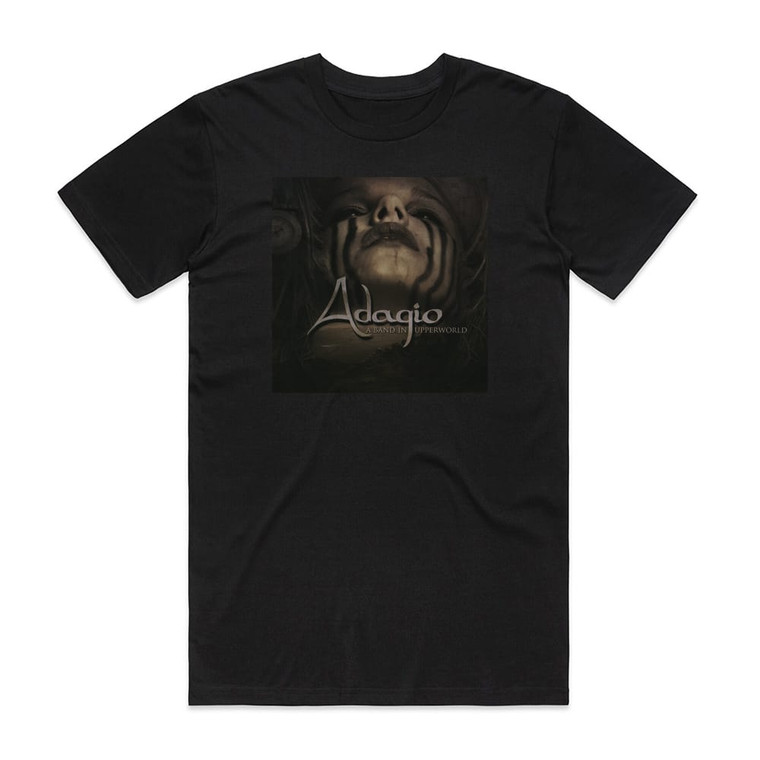 Adagio A Band In Upperworld Live Album Cover T-Shirt Black
