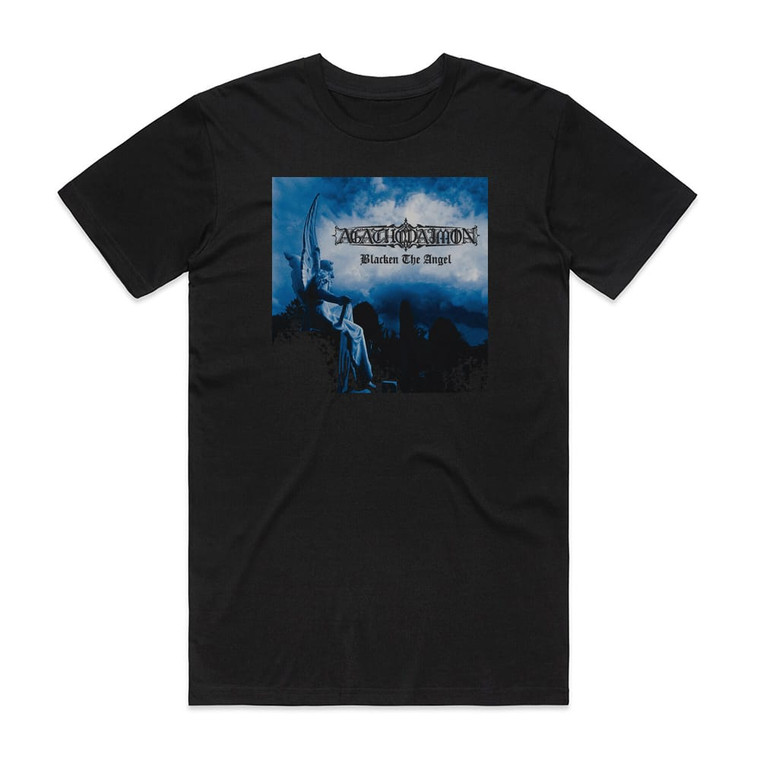 Agathodaimon Blacken The Angel Album Cover T-Shirt Black