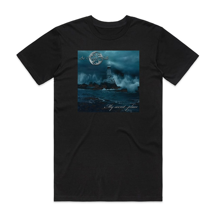 As Night Falls My Secret Place Album Cover T-Shirt Black