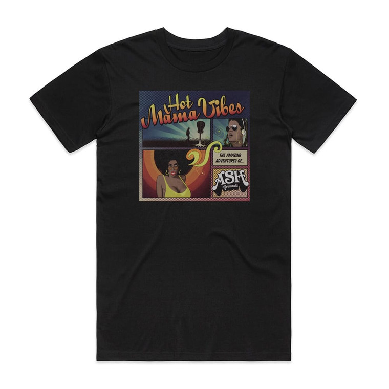 Ash Grunwald Hot Mama Vibes Album Cover T-Shirt Black