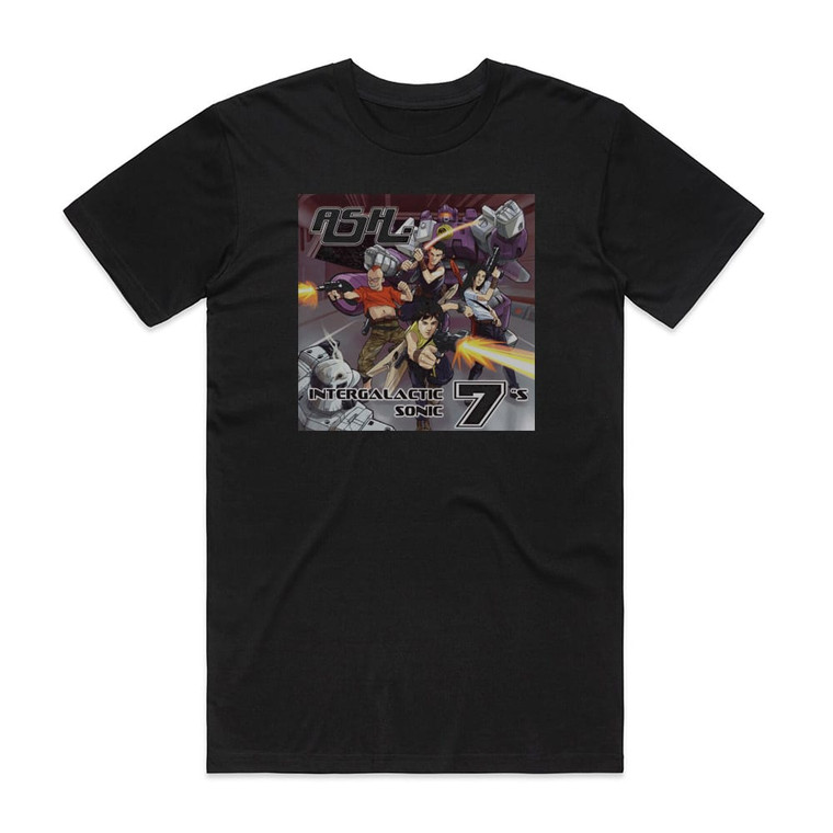 Ash Intergalactic Sonic 7S Album Cover T-Shirt Black