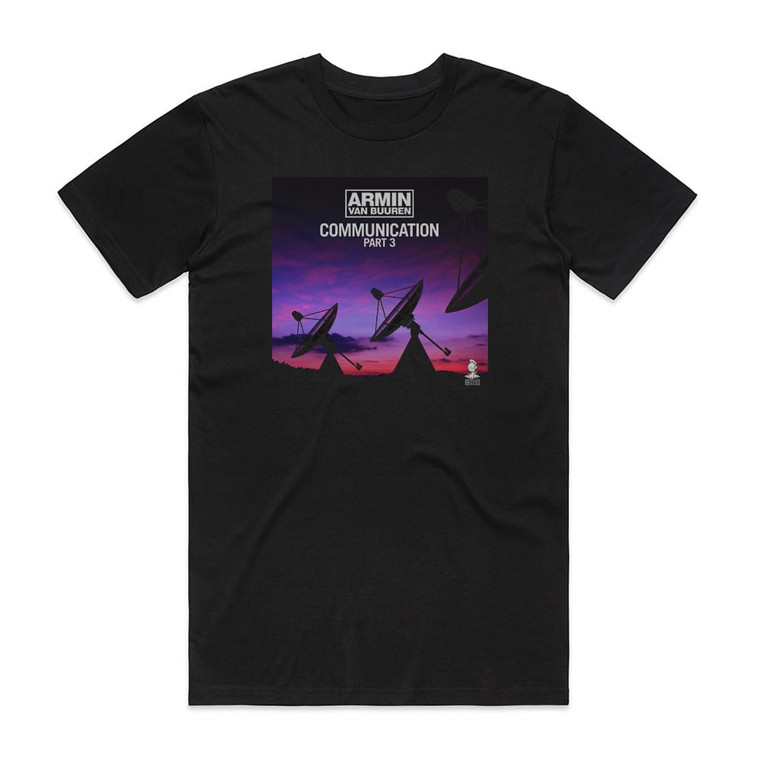 Armin van Buuren Communication Part 3 Album Cover T-Shirt Black