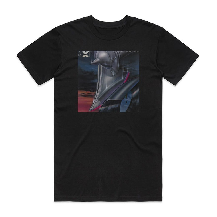 Axe Living On The Edge Album Cover T-Shirt Black