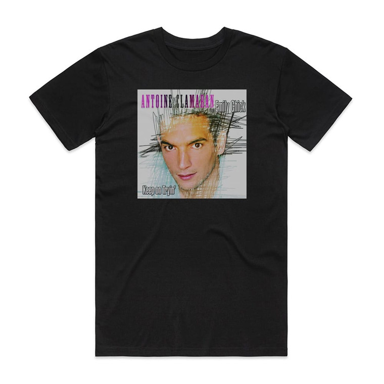 Antoine Clamaran Keep On Tryin Album Cover T-Shirt Black