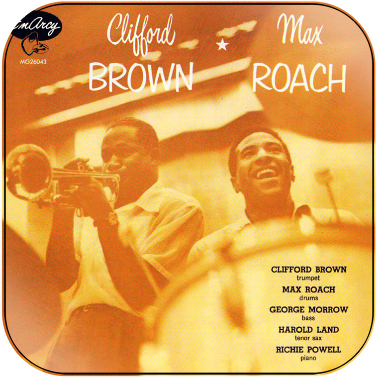 Clifford Brown and Max Roach Study In Brown Album Cover Sticker Album Cover Sticker