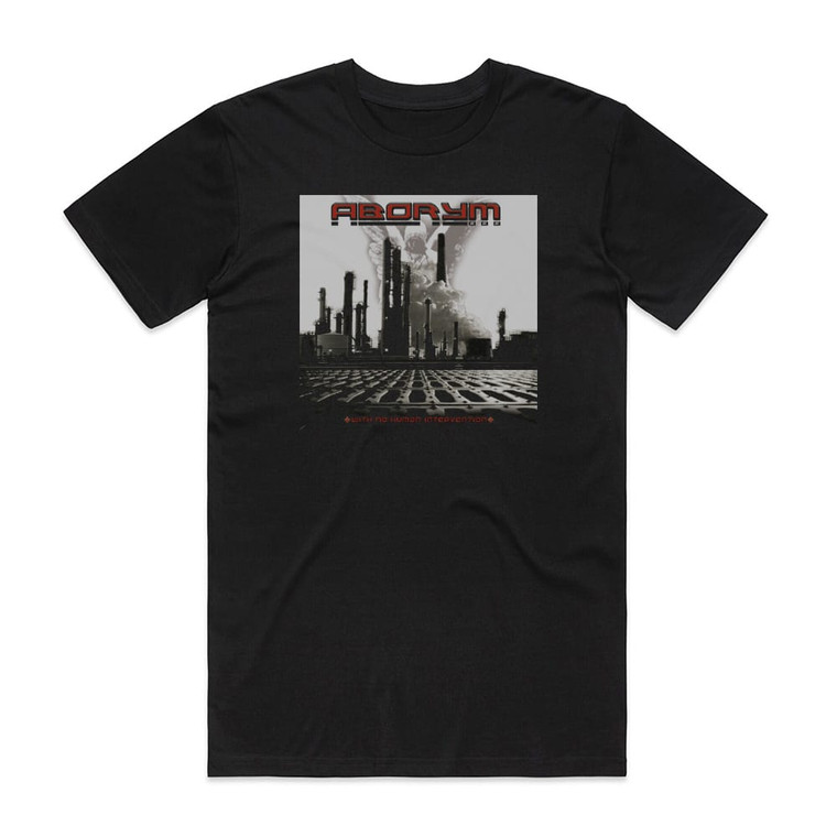 Aborym With No Human Intervention Album Cover T-Shirt Black