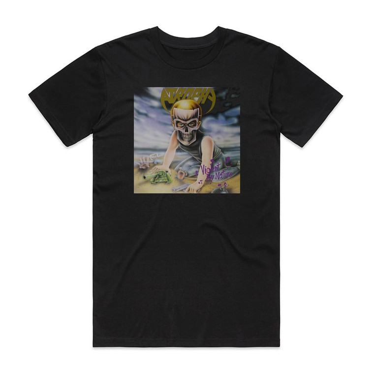 Atrophy Violent By Nature Album Cover T-Shirt Black