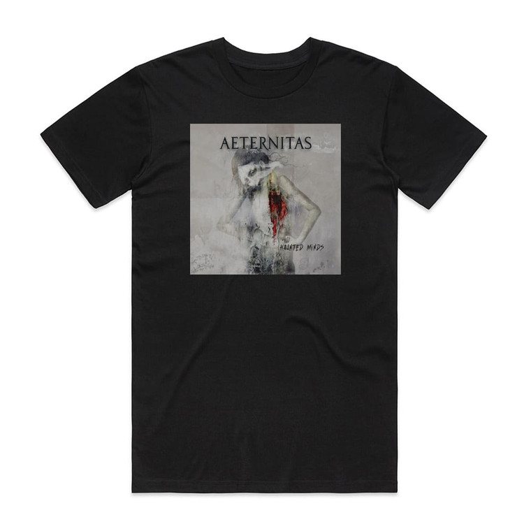Aeternitas Haunted Minds Album Cover T-Shirt Black