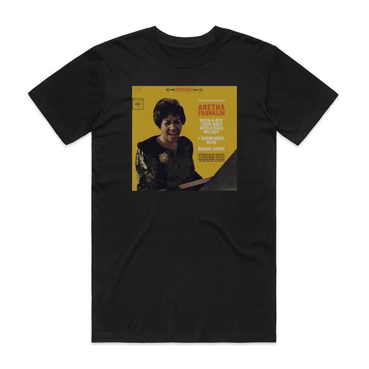 Aretha Franklin The Electrifying Aretha Franklin Album Cover T-Shirt Black