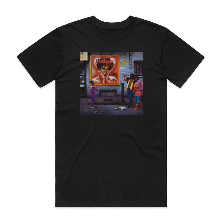 Aretha Franklin Whos Zoomin Who Album Cover T-Shirt Black