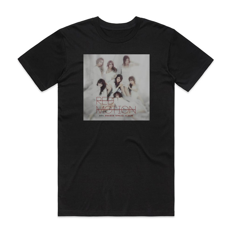 AOA Red Motion Album Cover T-Shirt Black