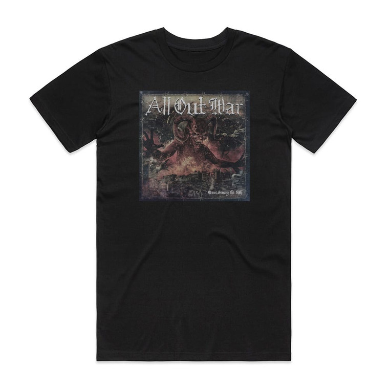 All Out War Crawl Among The Filth Album Cover T-Shirt Black