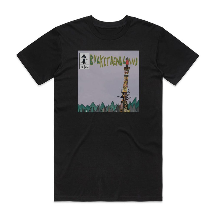 Buckethead Look Up There Album Cover T-Shirt Black