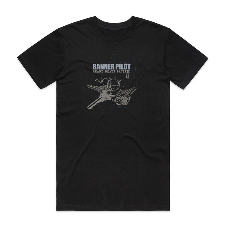 Banner Pilot Heart Beats Pacific Album Cover T-Shirt Black
