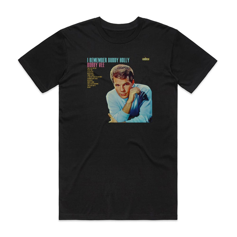 Bobby Vee I Remember Buddy Holly Album Cover T-Shirt Black