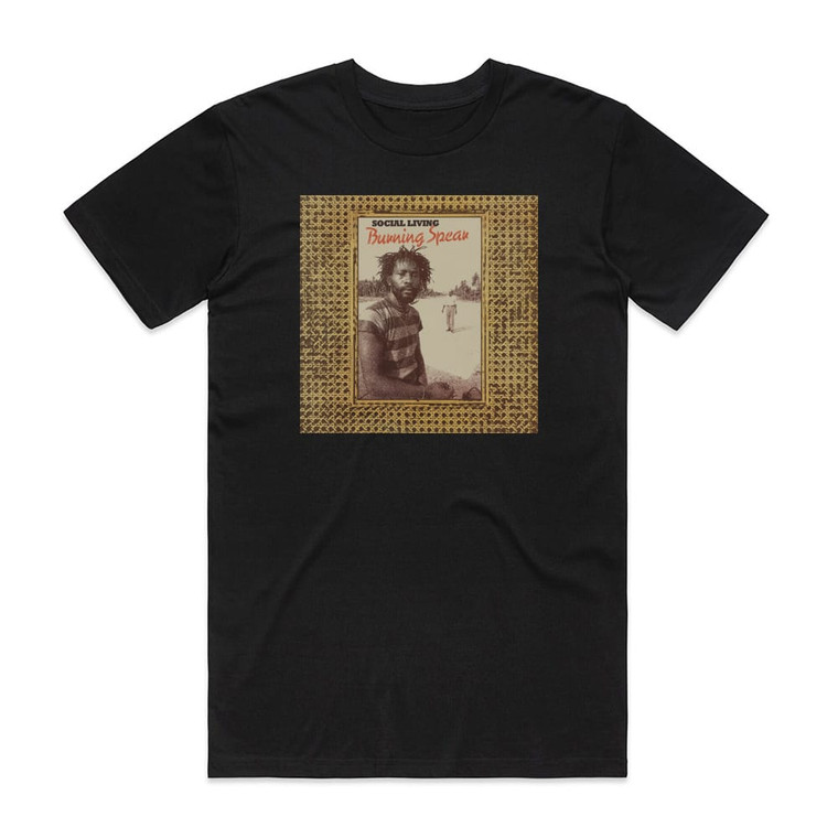 Burning Spear Social Living Album Cover T-Shirt Black