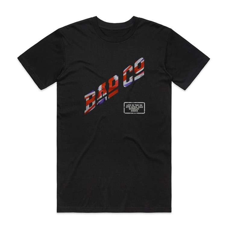 Bad Company Live In The Uk Album Cover T-Shirt Black