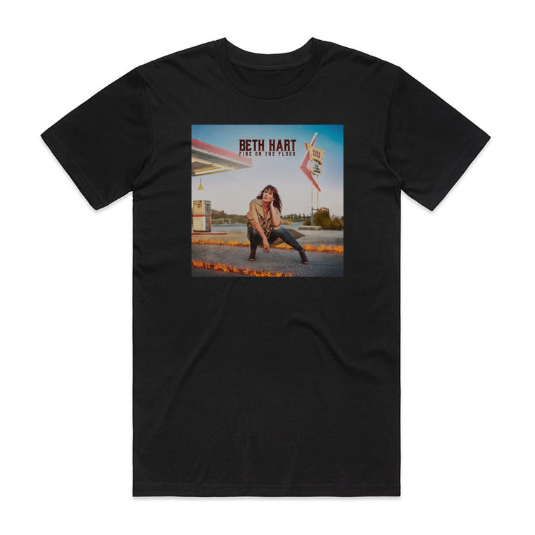 Beth Hart Fire On The Floor Album Cover T-Shirt Black