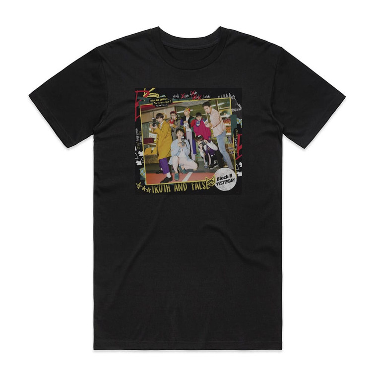 Block B Yesterday Album Cover T-Shirt Black