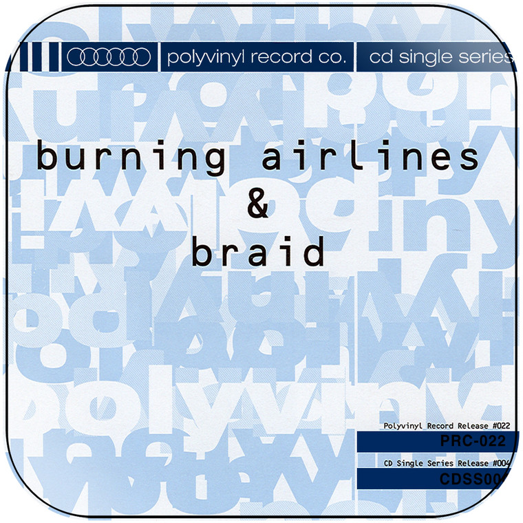 Burning Airlines Back Of Love Split Single-2 Album Cover Sticker Album Cover Sticker
