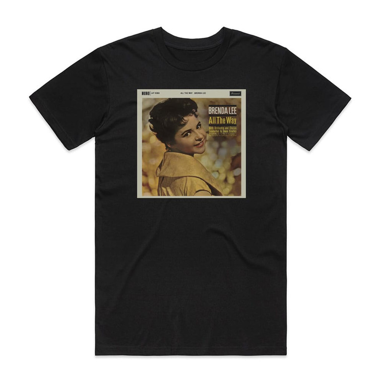 Brenda Lee All The Way Album Cover T-Shirt Black